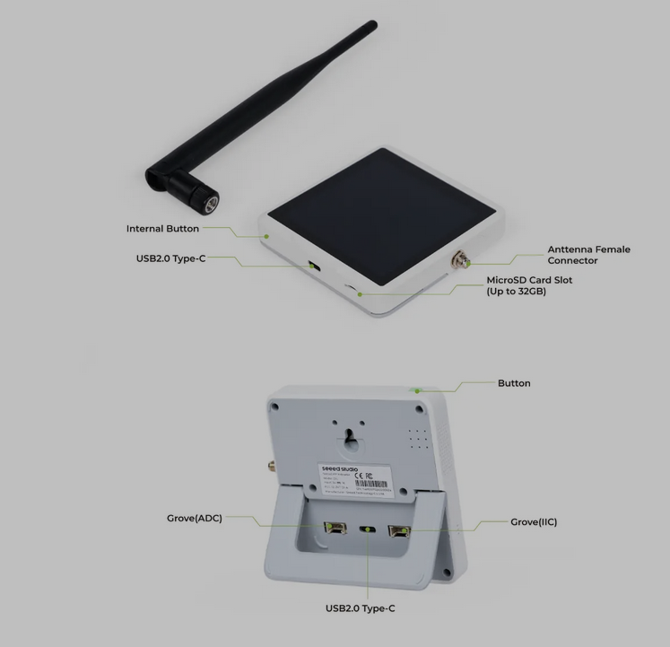 Seeed Studio SenseCAP Indicator D1L hårdvaruspecifikation